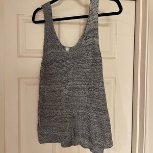 Susina Marled Grey Knit Tank Top 100% Cotton size Medium